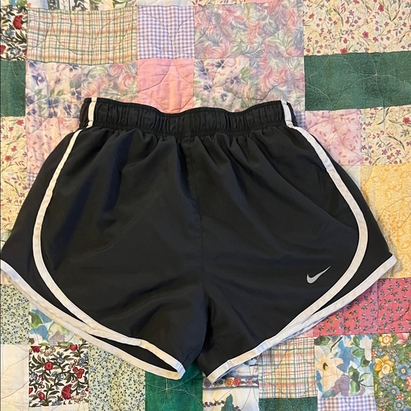 Nike Pants - Nike Women's Charcoal Gray and White Running Shorts
